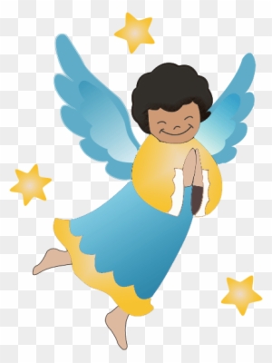 African American Religious Christmas Clipart - Angel Clipart Png