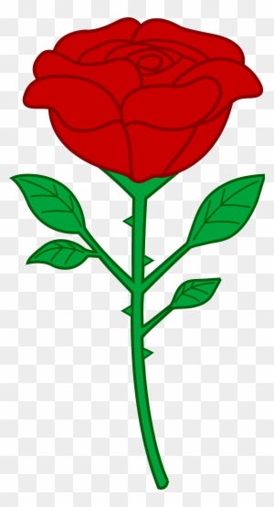 Petal Clipart Rose Stem - Cartoon Rose