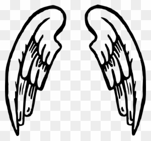 Angel Wings Tattoo Clip Art Free Vector In Open Office - Cartoon Angel Wings