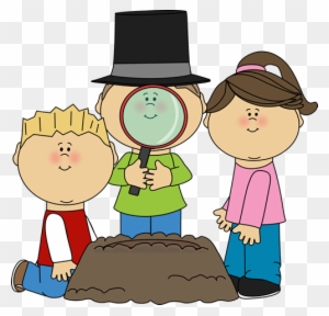 Kids Looking For A Groundhog - Children Looking Clipart
