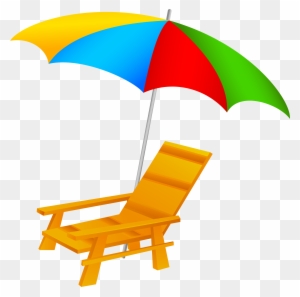 Beach Umbrella And Chair Png Clip Art - Beach Chair And Umbrella Clipart