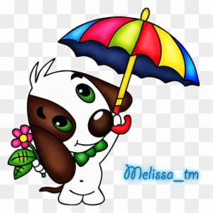 Cute Dog With Umbrella Png By Melissa-tm - We Are Family