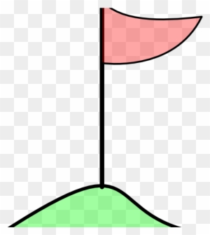 Golf Flag Clipart Golf Flag In Hole On Green Clip Art - Golf Flag Clip Art