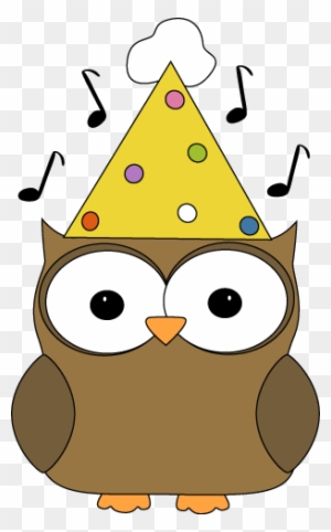 Musical Party Owl - Owl With Party Hat