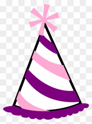 Pink And Purple Party Hat Clip Art - Purple Party Hat Clipart