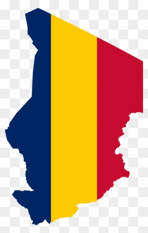 Flag Map Of Chad Drapeau Bandiera Bandeira Flagga Flagartist - Chad Flag Map