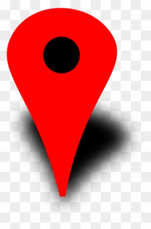 Red Map Pin With Black Dot Clip Art - Google Maps Red Dot