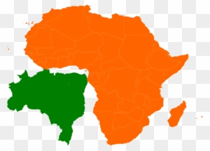 Africa Brazil Map Clip Art At Clker - Brazil And Africa Map