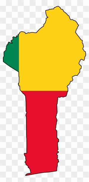 Flag Art Flag Map Of Benin Svg - Benin Flag Map