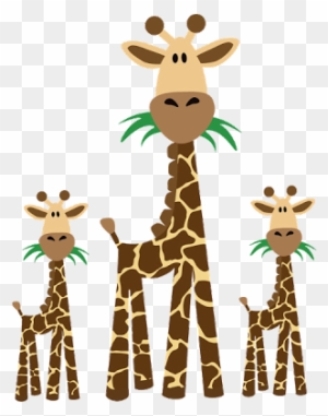 Jungle Clipart Giraffe - Giraffe And Baby Clipart