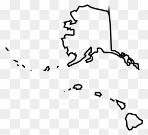 Alaska Hawaii Map Clip Art - Alaska And Hawaii Map