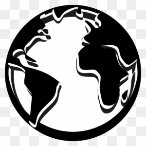 Globe Black And White Outline - Globe Logo Black And White