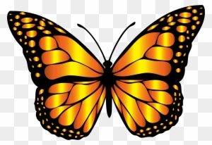 Clipart Orange Butterflies Butterfly Clip Art Free - Clip Art Monarch Butterfly