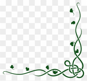 Shamrock Vine Corner Rubber Stamp By Drs Designs