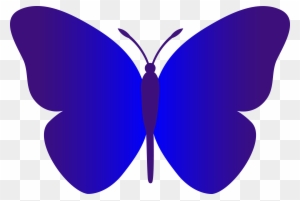 Blue Butterflies Clipart Simple Butterfly Free Clip - Simple Butterfly Clip Art