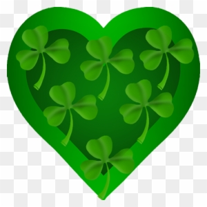 Patrick's Heart With Shamrock - St Patrick's Day Clip Art