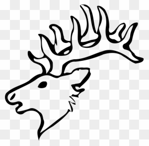 Deer Head Clip Art - Draw A Easy Deer Head