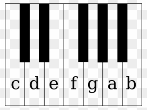 piano keyboard clipart black and white