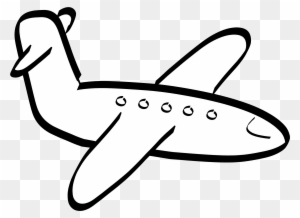 Clip Art Airplane Outline B W Clipart Pencil And In - Colouring Pic Of Aeroplane