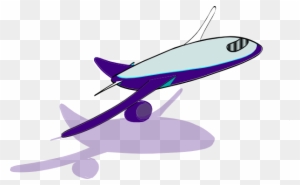 Airplane Clipart Purple - Airplane Take Off Clipart
