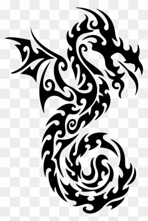 Big Image - Dragon Tattoo Black And White