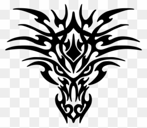 Dragon Clipart Black And White Dragon Clipart Black - Tribal Dragon Head Tattoos