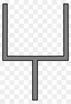 Gray Football Goal Post - Football Goal Post Clipart