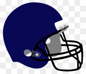 Football Helmet Clip Art - Dark Blue Football Helmet