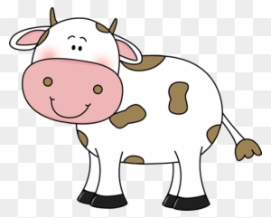 Cow With Brown Spots - Clipart Of A Cow