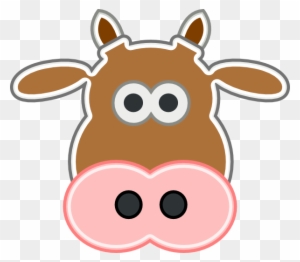 Brown Cow Head Clipart