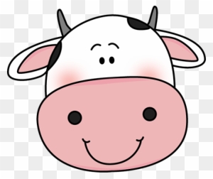 Cow Head With Black Spots - Cow Head Clip Art