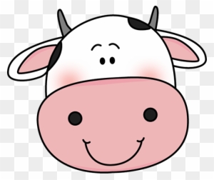 Cow Head With Black Spots - Cow Head Clip Art