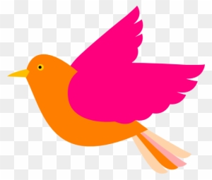 Smartness Ideas Birds Clipart Orange Bird Right Clip - Bird Clip Art
