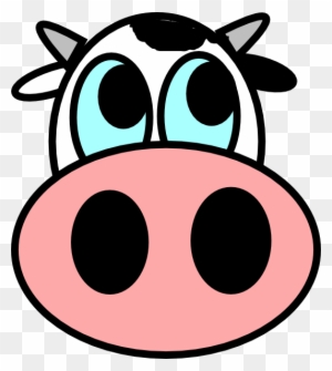 Cattle - Clipart - Easy Cow Face Drawing