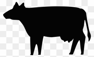 Cow Silhouette Clip Art Free Vector 4vector - Cow Silhouette Clip Art