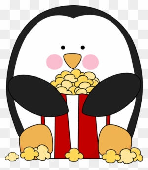 Popcorn Clipart - Penguin And Popcorn