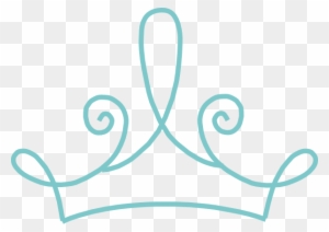 Princess Crown Blue Long Clip Art - Transparent Background Crown Clipart Gold