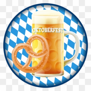 Oktoberfest Badge With Beer Png Clip Art Image - Black And White Patterns