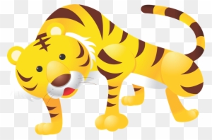 Tiger Clipart Yellow - Animal Wall Sticker - Panda Wall Decal