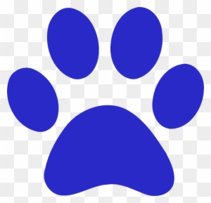 Tiger Clipart Tiger Paw - Logo With Blue Paw Print