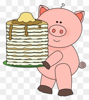 Pig With Pancakes - If You Give A Pig A Pancake Clipart