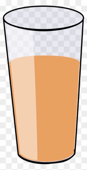 Cider Clipart - Cartoon Glass Of Juice