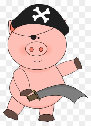 Pig Pirate With A Sword - Pig With Eye Patch