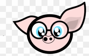 Pig With Glasses Clip Art - Animated Pig With Glasses