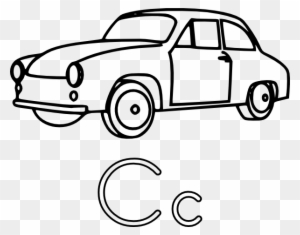C Is For Car Clip Art - Colouring Page Of A Car