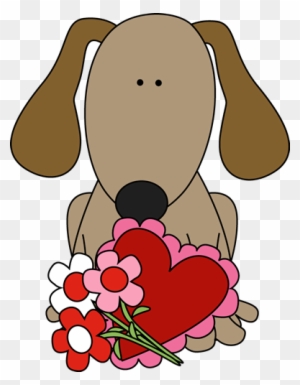 Valentine's Day Dog - Dog Valentine Clip Art