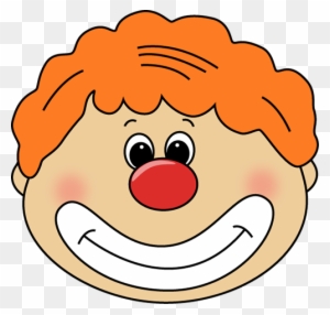 Clown Face - Clown Red Nose Clipart