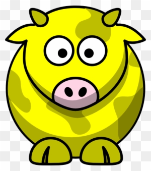 Yellow Cow 2 Clip Art - Draw Cartoon Cow