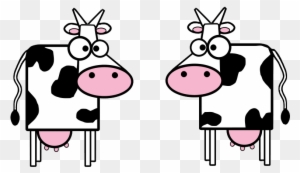 Baby Cow Clipart - Big-eyed Cartoon Cow Shower Curtain