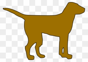 Dog Silhouette Clip Art - Simple Dog Clipart